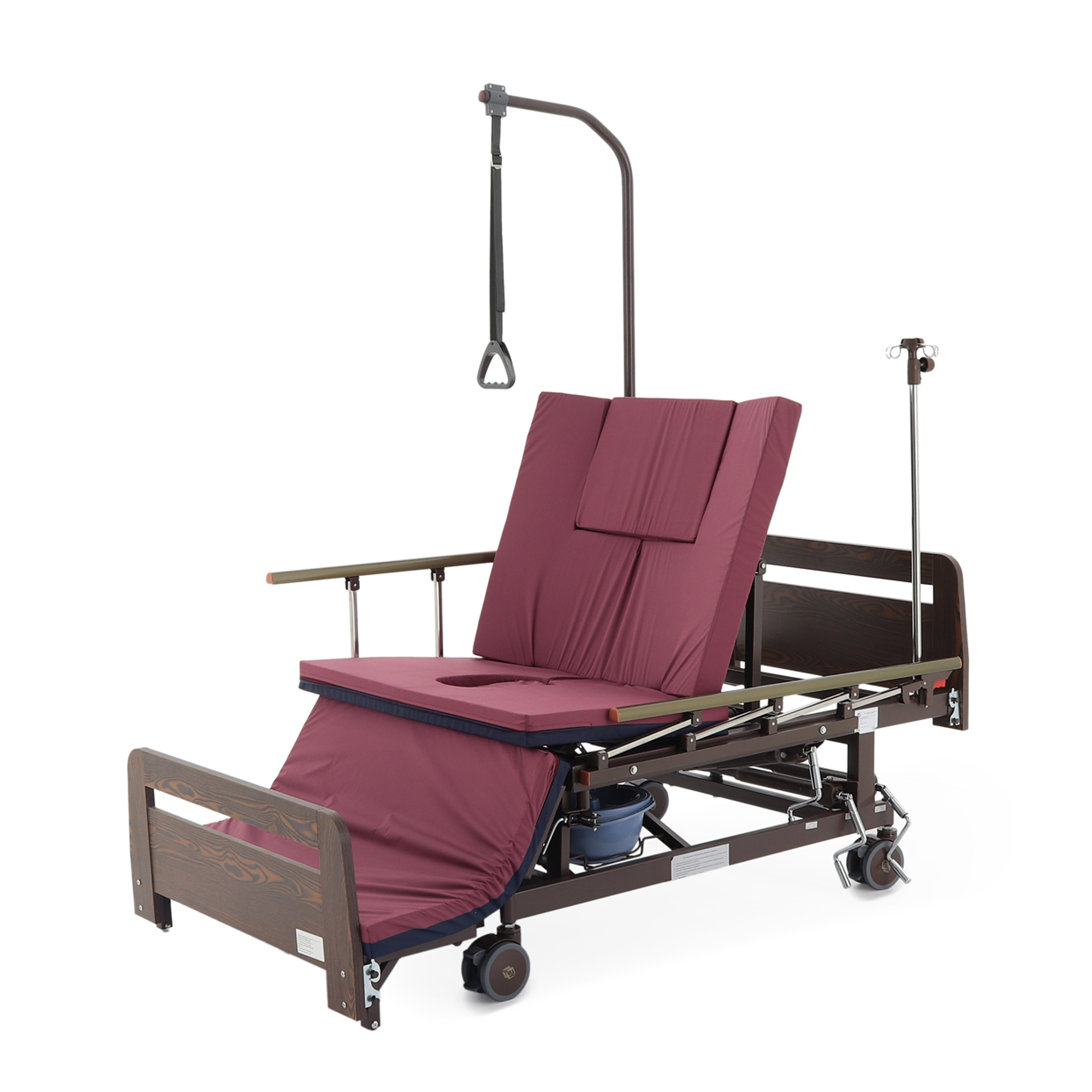 Кровать функциональная медицинская механическая E-45A, ЛДСП, ВЕНГЕ, БЕЗ МАТРАСА